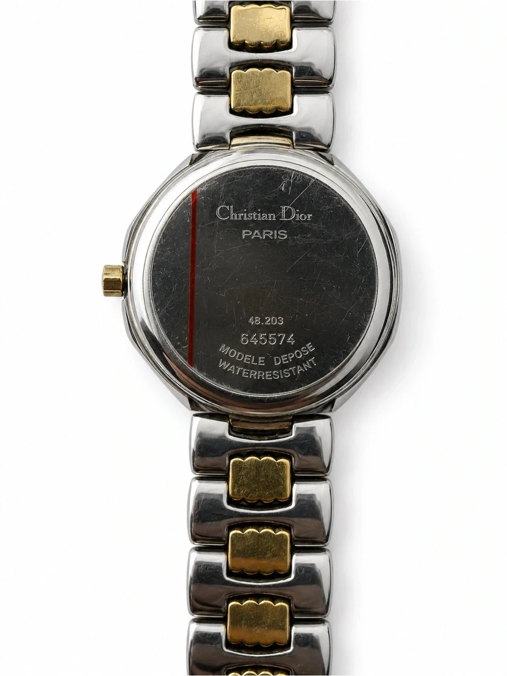 Christian Dior 48.203 Vintage Two-Tone Swiss Quartz Octagon Watch